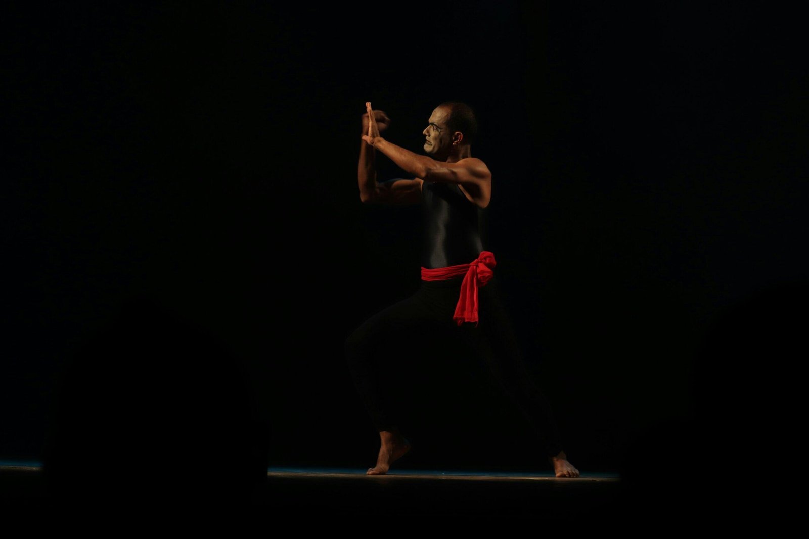 Before and after photo of a dancer practicing hair yoga